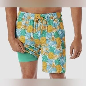 Member’s Mark Men’s Resort Pineapple Swim Trunks - Size S